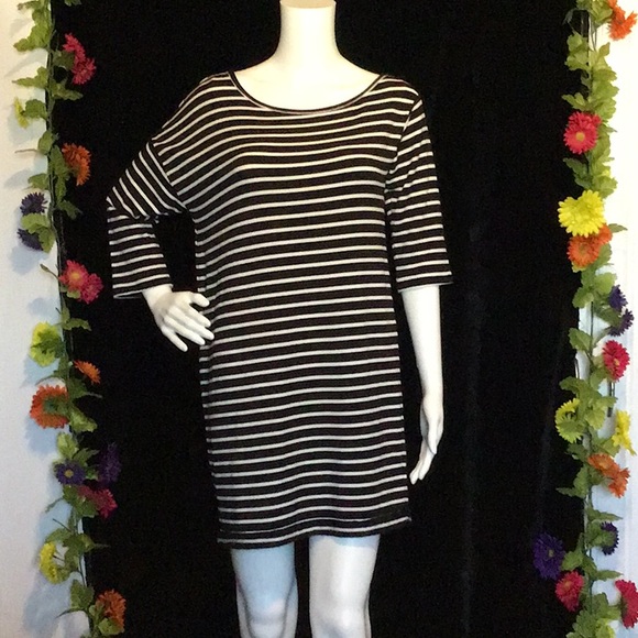 NWT Splendid Black/White Striped Shirt/Dress XS - Picture 1 of 9